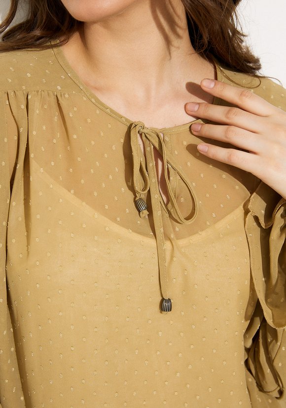 Блуза из фактурного шифона шир.  580, рис. 14