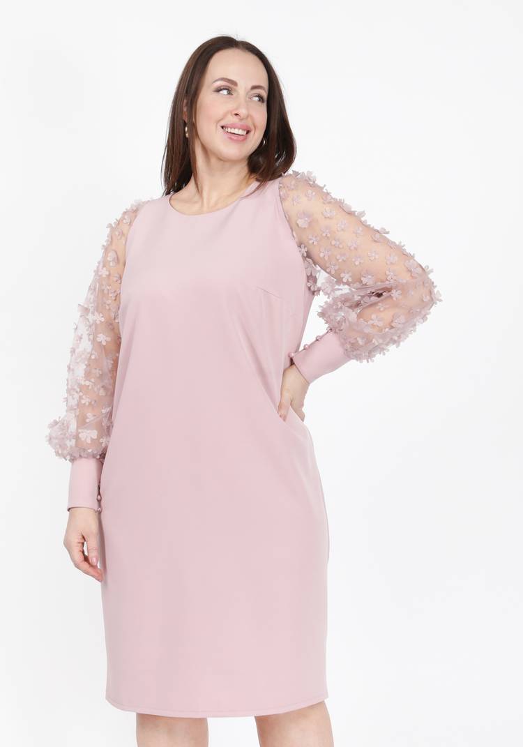 Платье коктейльное из комбинированной ткани шир.  750, рис. 11