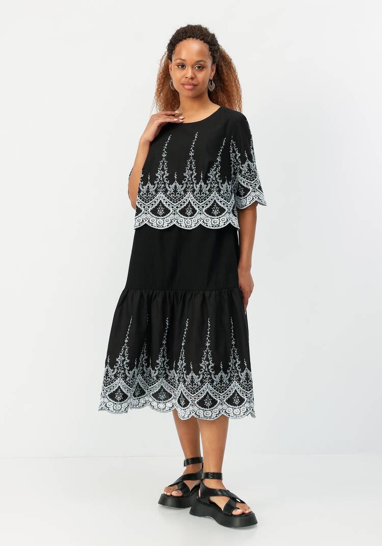 Платье свободного кроя с вышивкой шир.  750, рис. 9