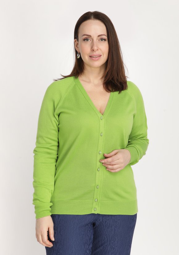 Кардиган с V-образным вырезом шир.  580, рис. 16