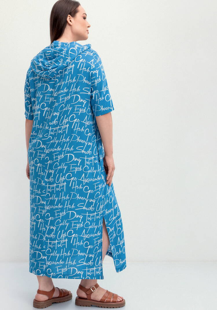 Платье-футболка с капюшоном шир.  750, рис. 27