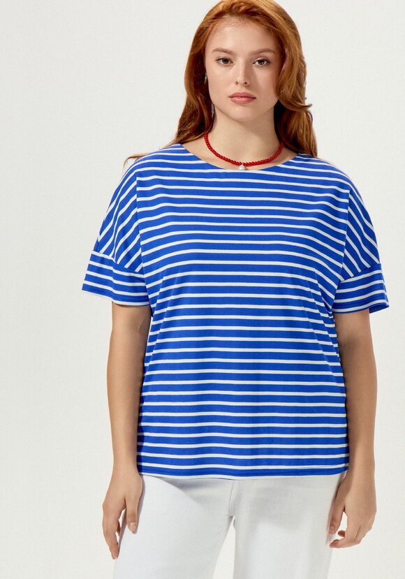 Футболка в горизонтальную полоску шир.  580, рис. 20