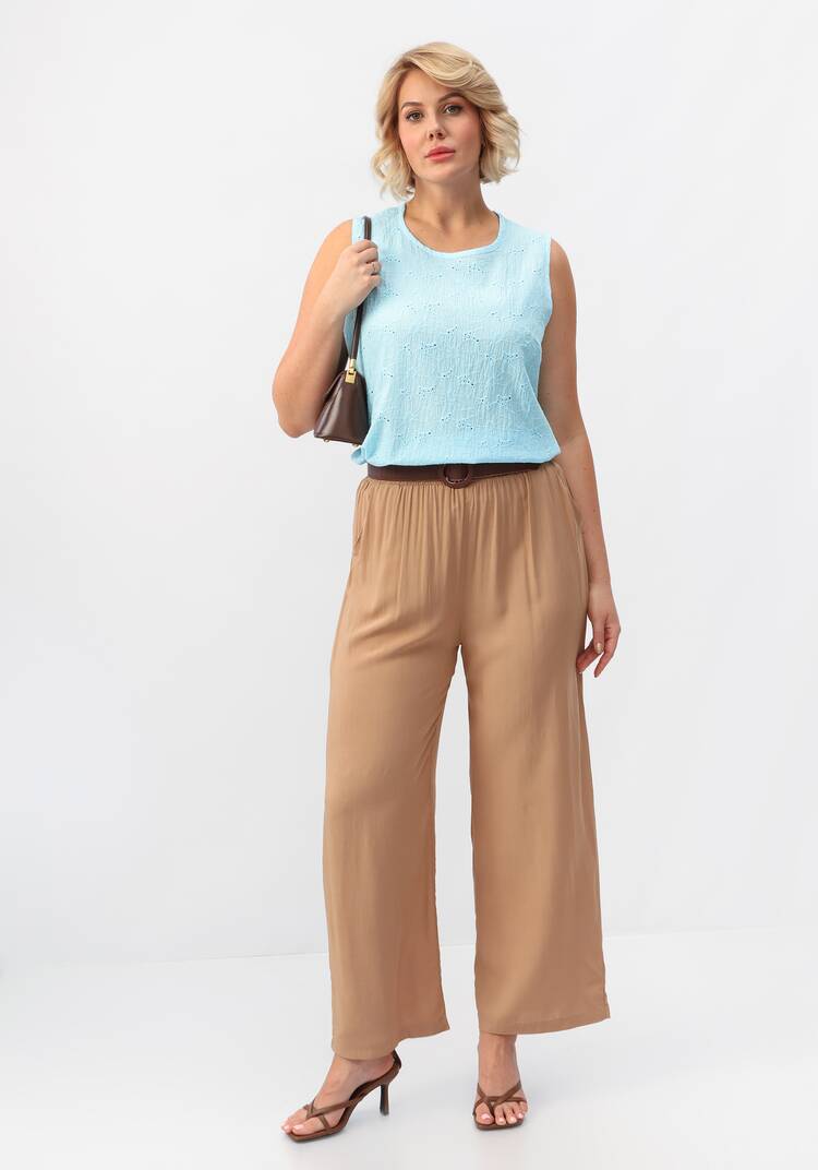 Брюки свободные на резинке по талии шир.  750, рис. 22