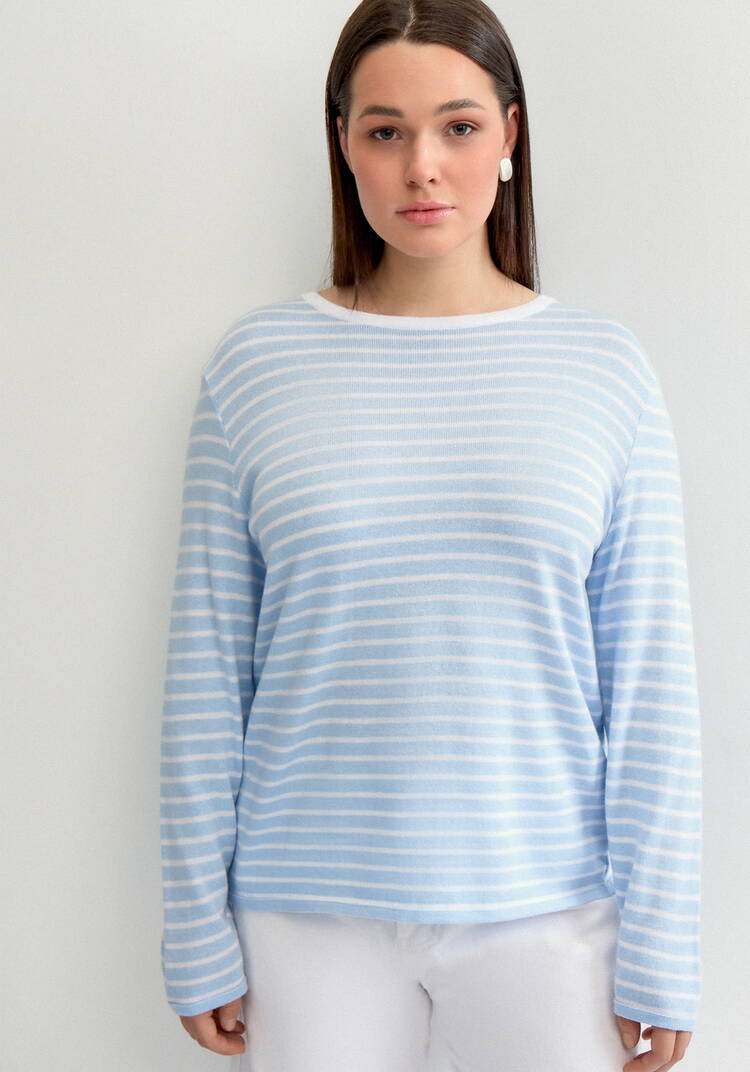 Лонгслив с рисунком в полоску шир.  750, рис. 14