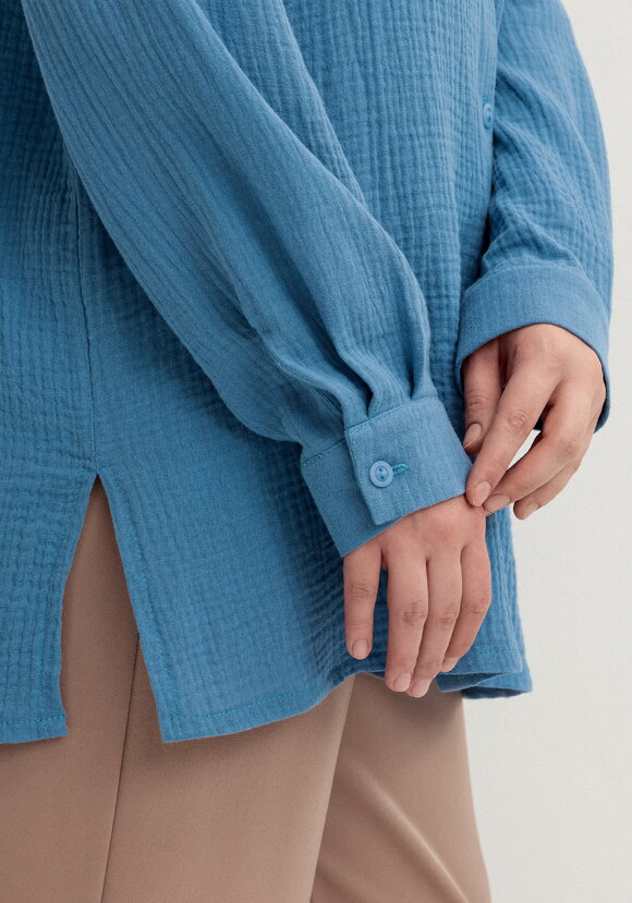 Рубашка муслиновая свободного кроя шир.  580, рис. 6