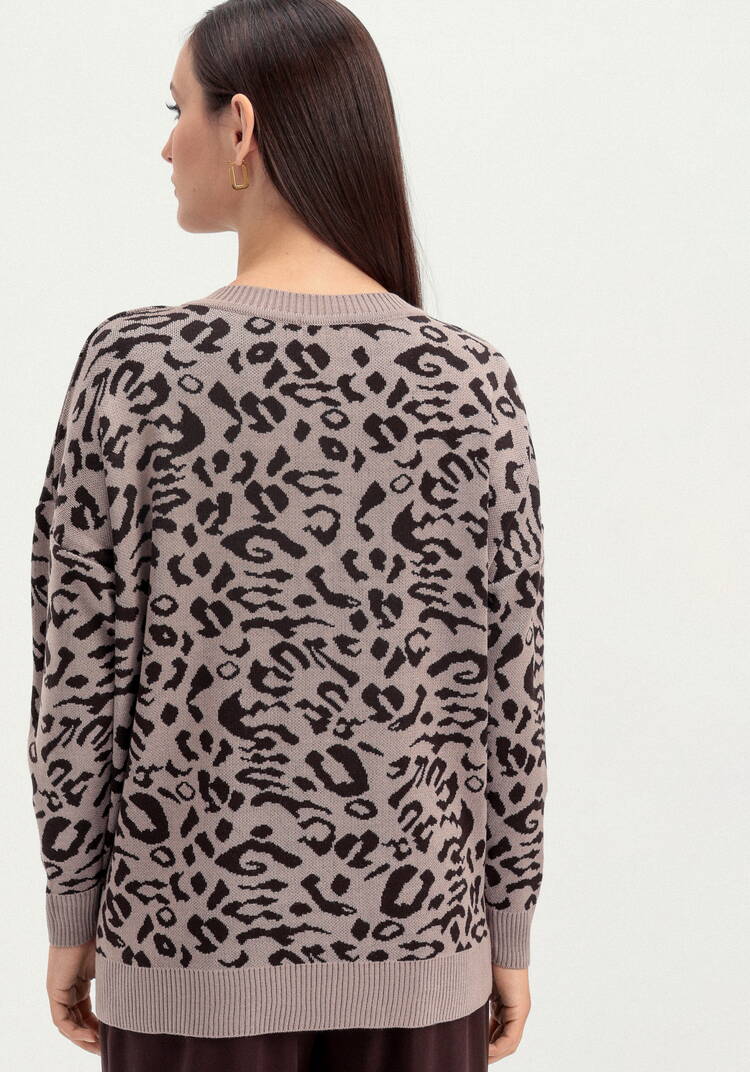 Джемпер с леопардовым принтом шир.  750, рис. 11