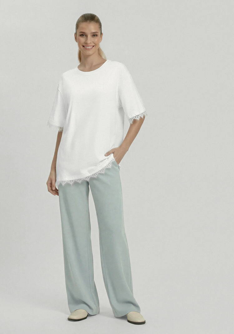 Блуза с отделкой из кружевa шир.  750, рис. 9