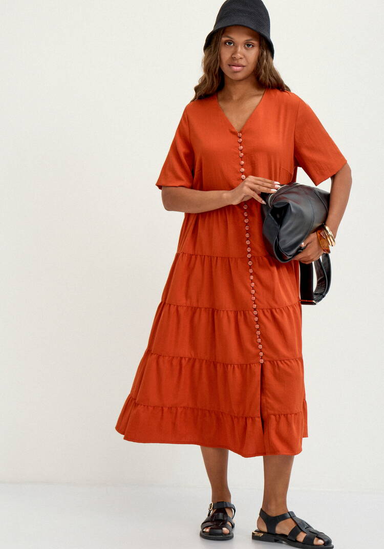 Платье многоярусное свободное шир.  750, рис. 16