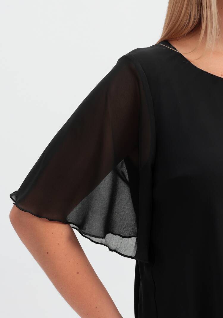 Платье асимметричное из шифона шир.  750, рис. 5