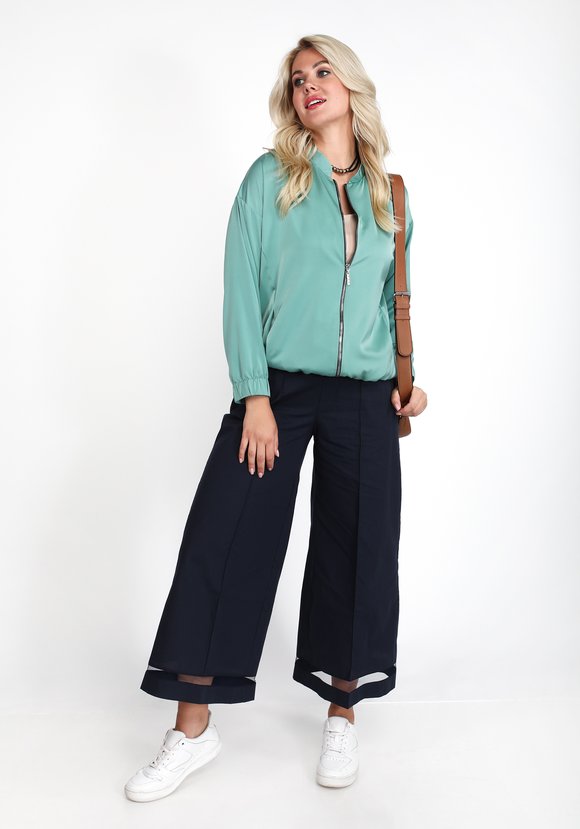 Брюки-кюлоты с декоративными вставками шир.  580, рис. 7