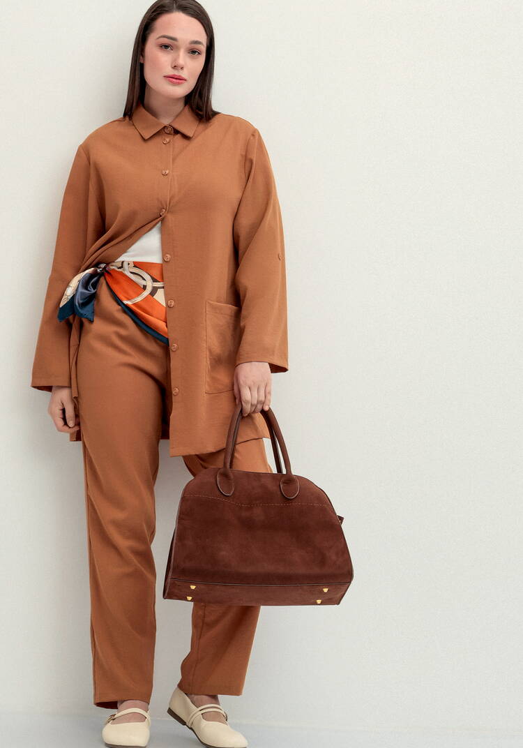 Брюки прямого кроя на резинке по поясу шир.  750, рис. 28