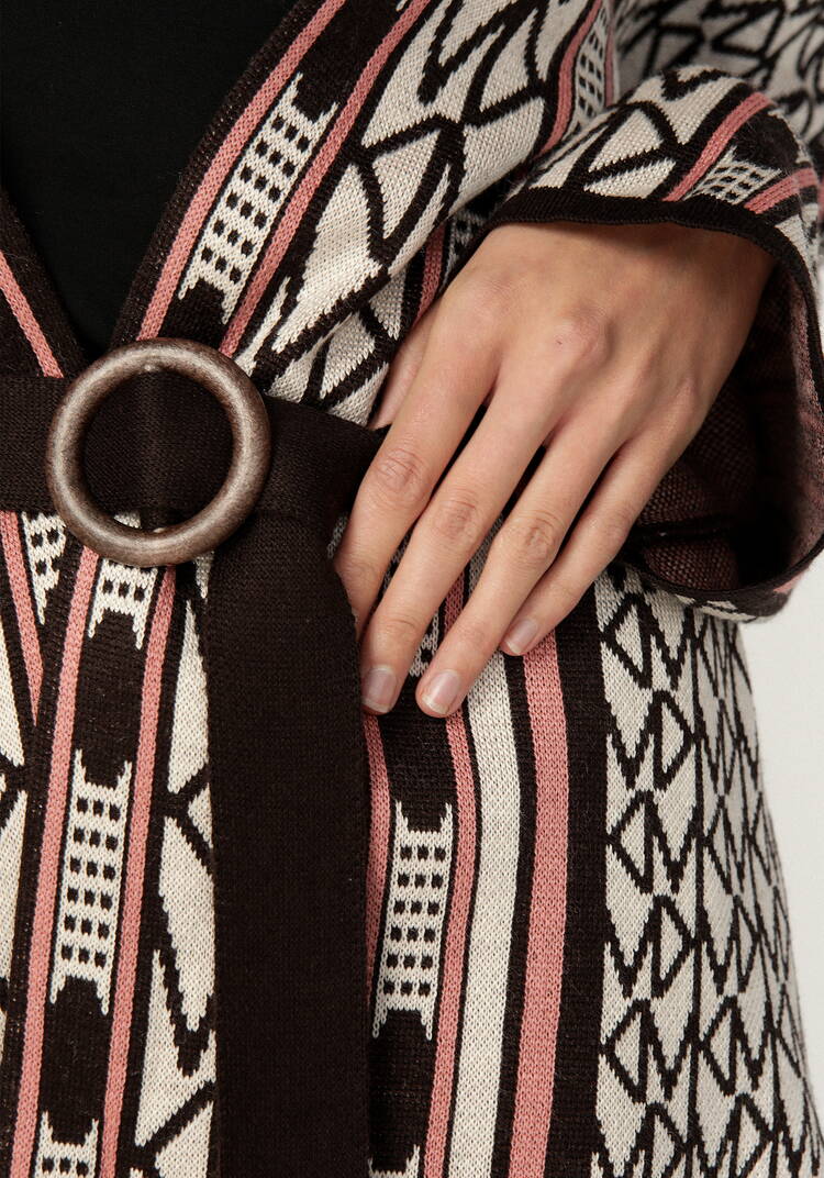 Кардиган женский под пояс шир.  750, рис. 5