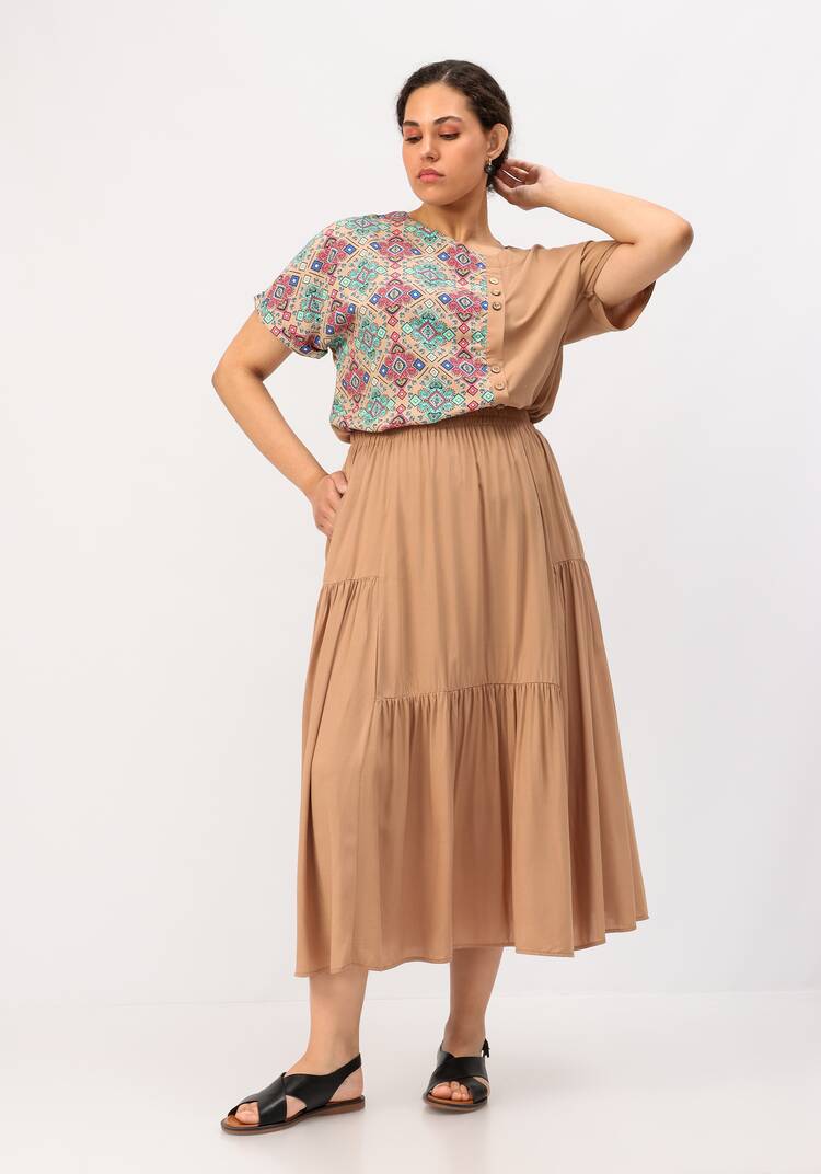 Блуза с асимметричной вставкой шир.  750, рис. 19