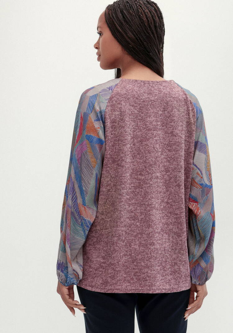 Блуза трикотажная с красочным принтом шир.  750, рис. 10