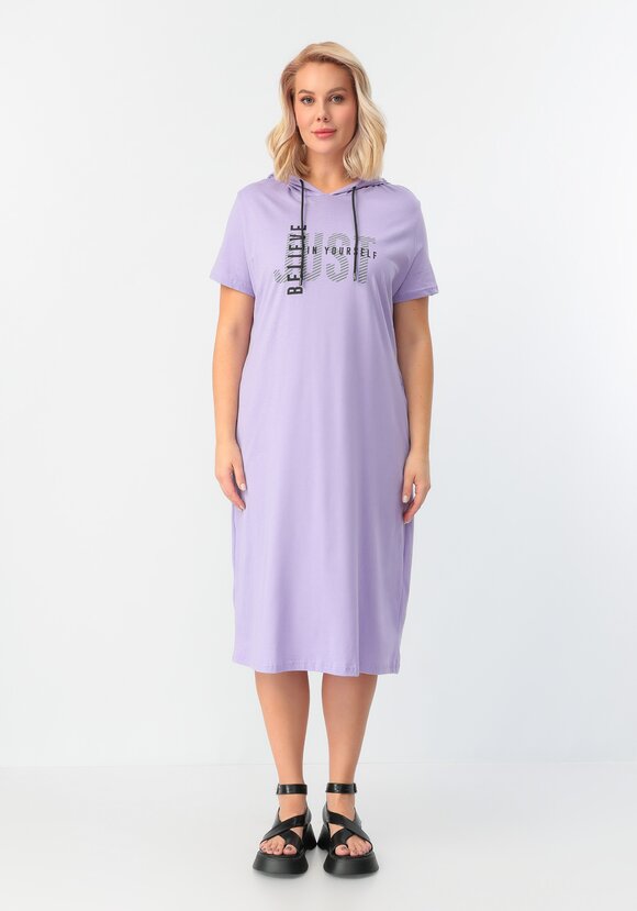 Платье с капюшоном свободного кроя шир.  580, рис. 10