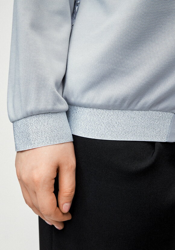 Бомбер трикотажный с ажурной спинкой шир.  580, рис. 6