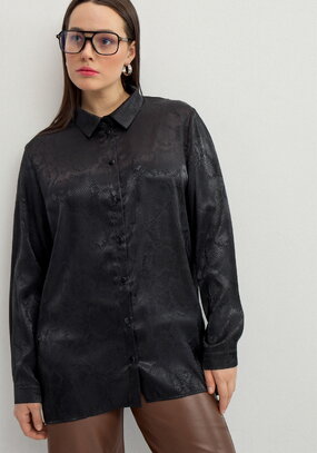 Блуза из шелка со змеиным принтом