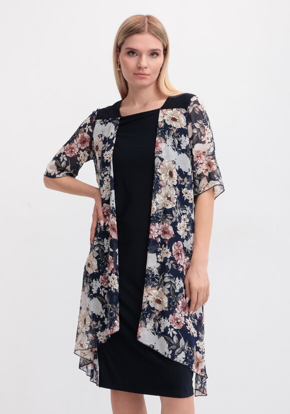 Платье с шифоновой накидкой с узором шир.  580, рис. 14