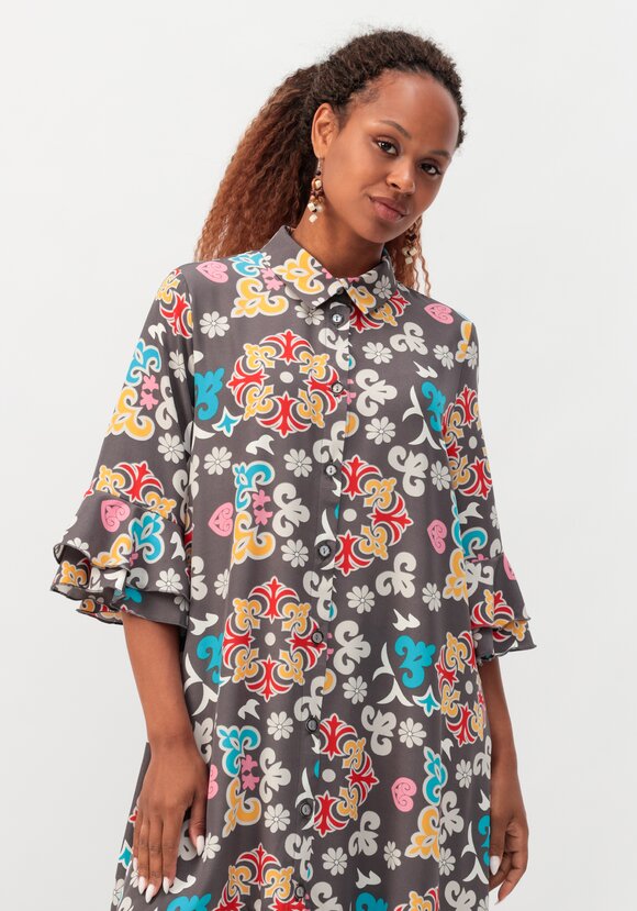 Платье-рубашка с воланом шир.  580, рис. 2