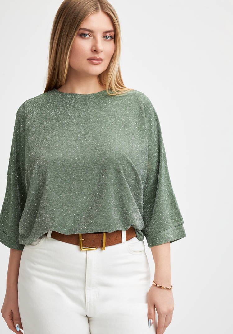 Джемпер с люрексом и стразами Серсея шир.  750, рис. 1