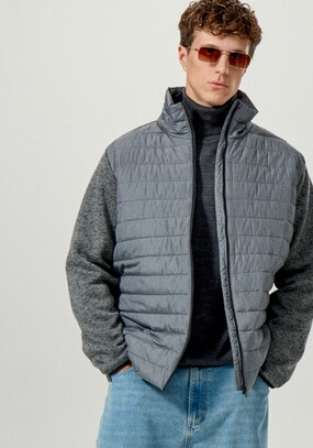 Куртка стеганая с рукавами из трикотажа