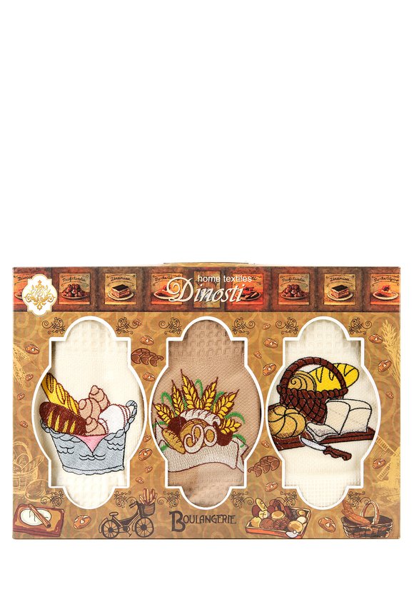 Подарочный набор вафельных полотенец, 3 шт шир.  580, рис. 1