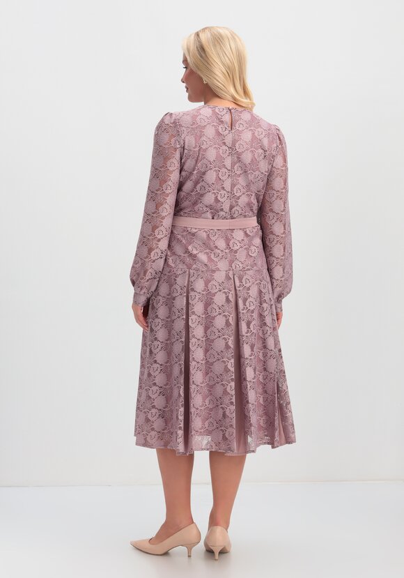 Платье с комбинированными складками на юбке шир.  580, рис. 3