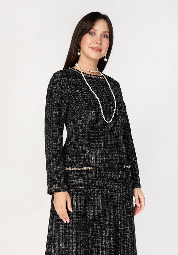 Платье с декоративной тесьмой шир.  580, рис. 3