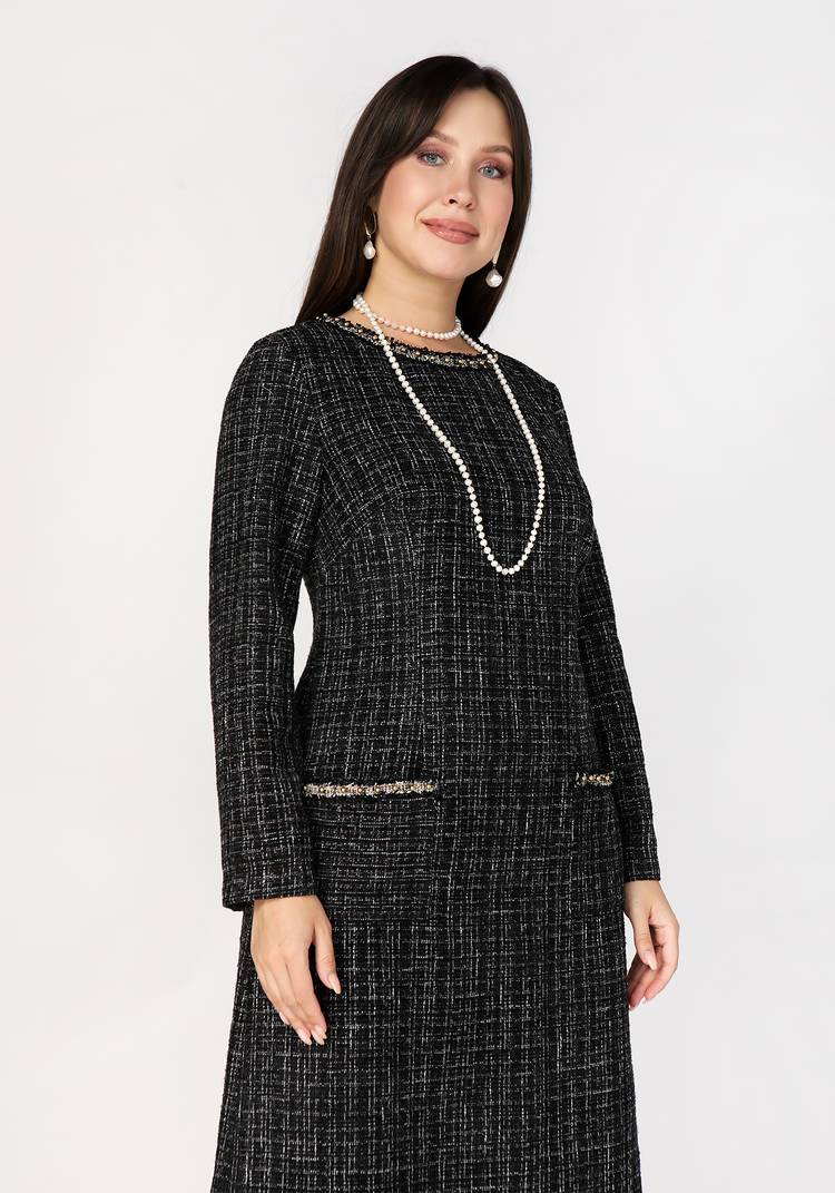 Платье с декоративной тесьмой шир.  750, рис. 3