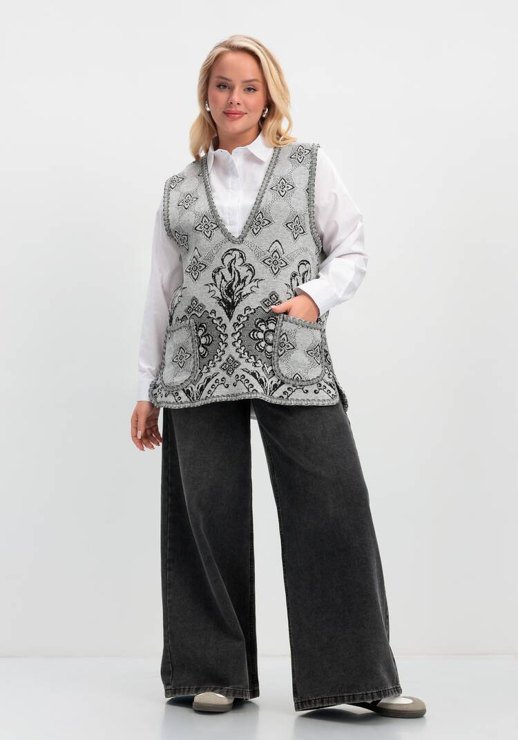 Жилет из шерсти Ласковое тепло шир.  750, рис. 9