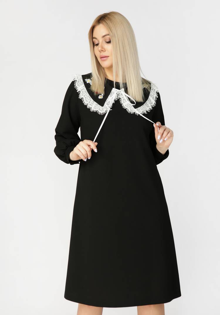 Платье со съемным кружевным воротником шир.  750, рис. 2