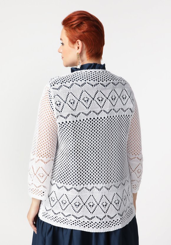 Кардиган Ажурное сочетание шир.  580, рис. 3