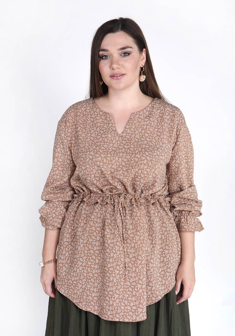 Блуза с кулиской на талии шир.  750, рис. 5