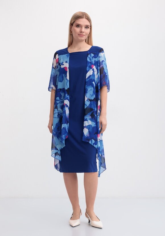 Платье с шифоновой накидкой с узором шир.  580, рис. 10