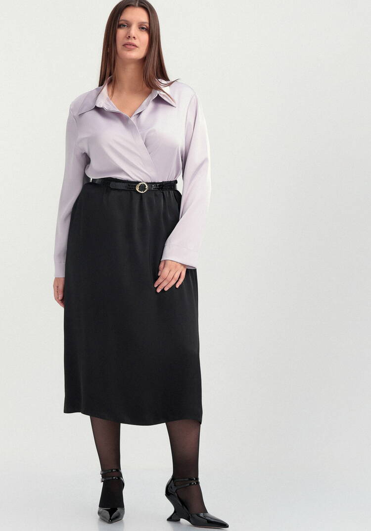 Юбка шелковая с эластичной лентой в поясе шир.  750, рис. 6