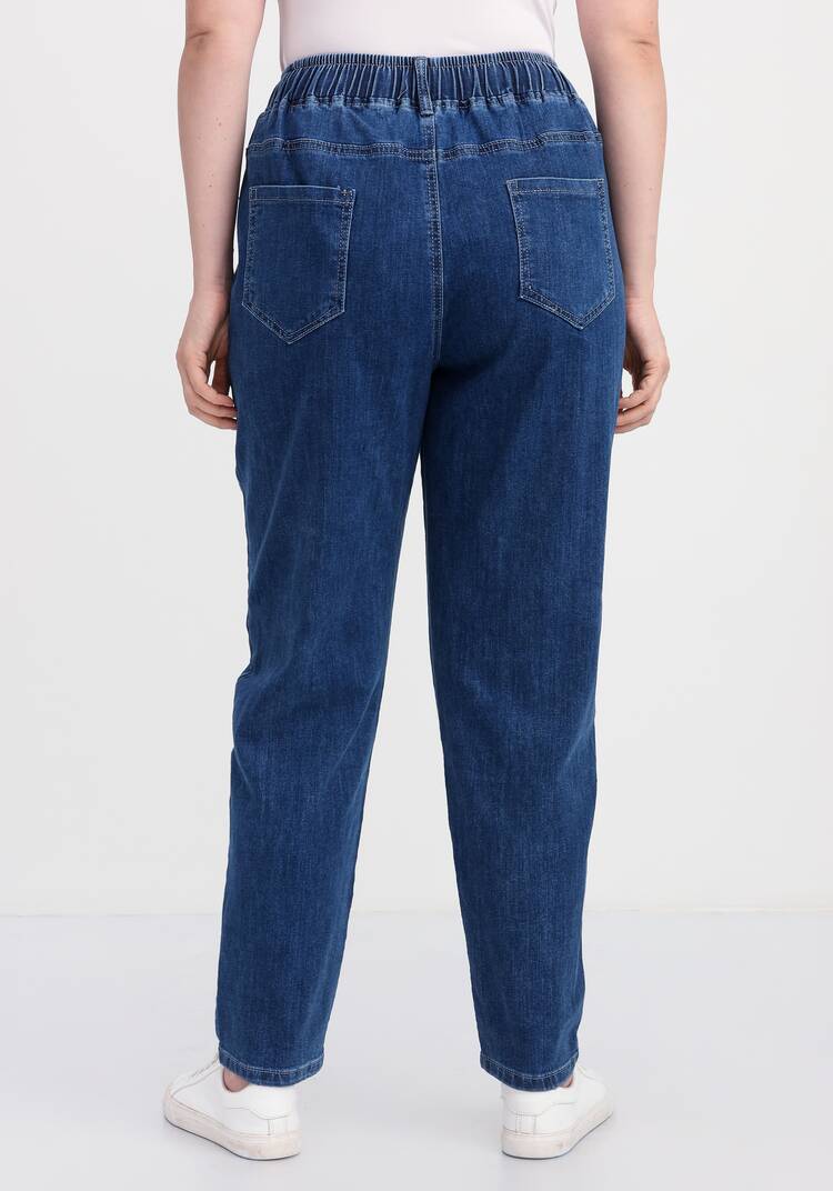 Джинсы с вышивкой Вечерняя прогулка шир.  750, рис. 3