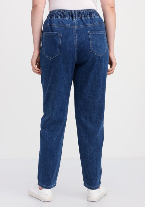 Джинсы с вышивкой Вечерняя прогулка шир.  580, рис. 3