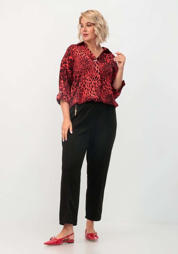 Брюки прямые на резинке по поясу шир.  580, рис. 32