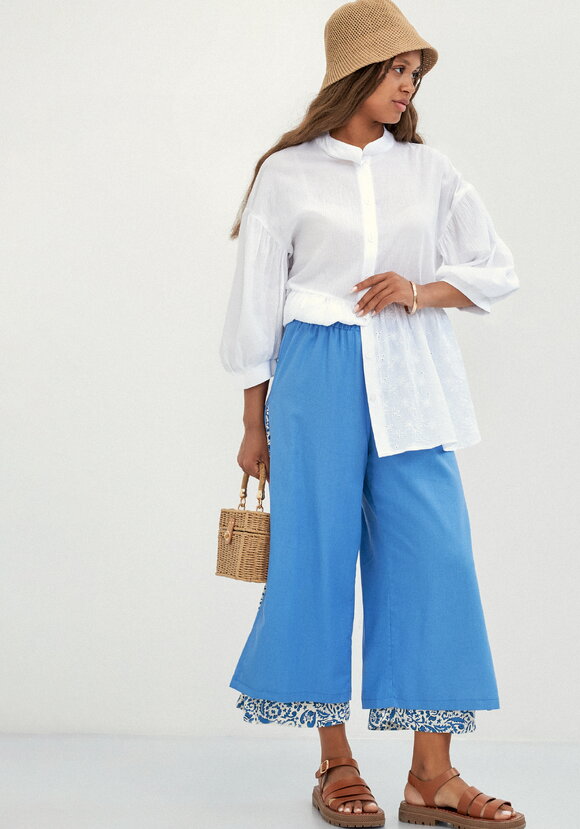 Брюки комбинированные длиной 7/8 шир.  580, рис. 17