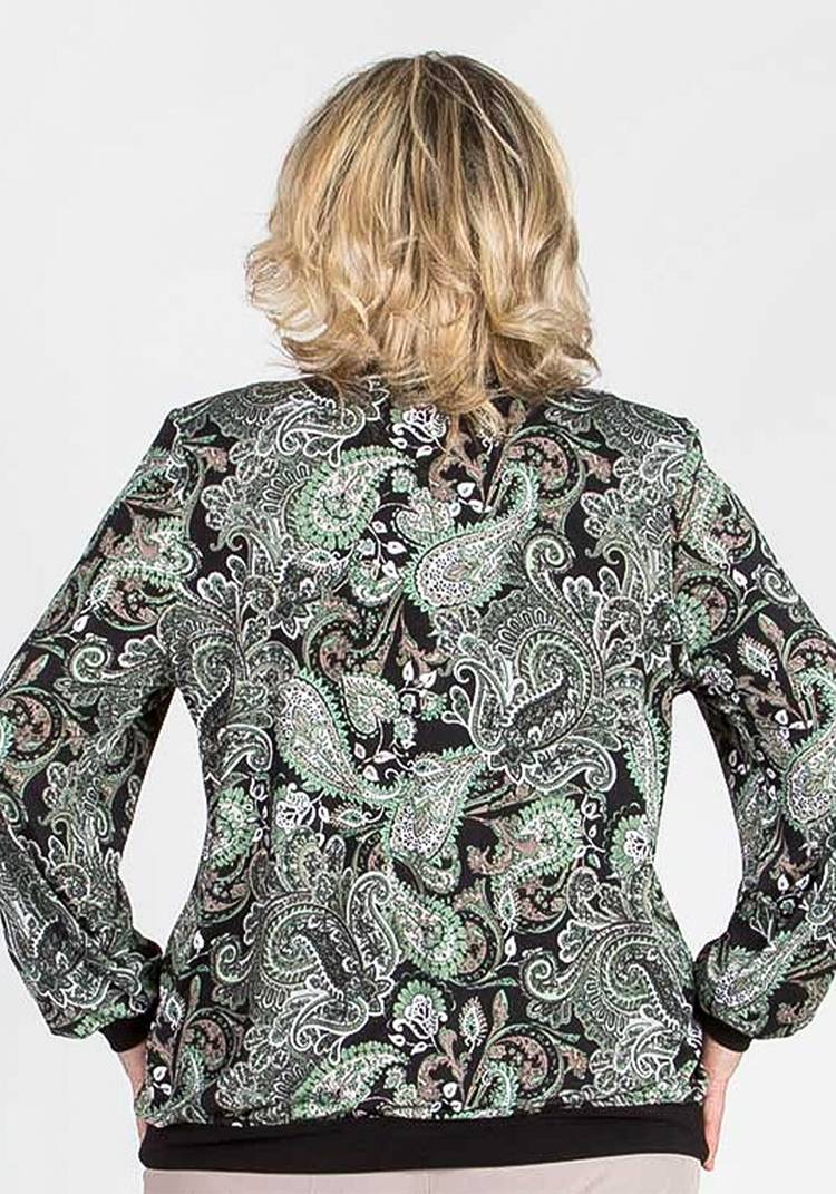 Блуза с восточным принтом и вырезом капля шир.  750, рис. 10