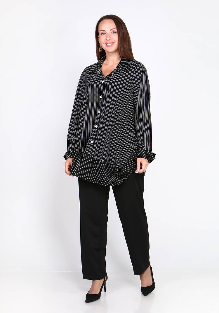 Туника асимметричного кроя на пуговицах шир.  750, рис. 5