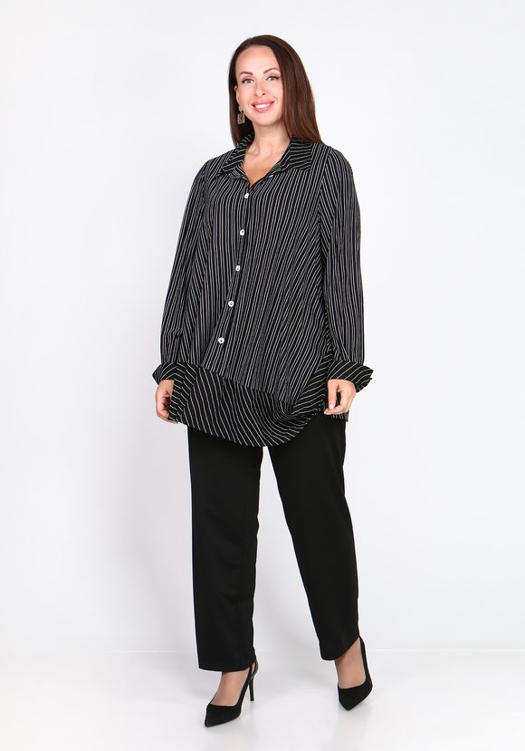 Туника асимметричного кроя на пуговицах шир.  580, рис. 5