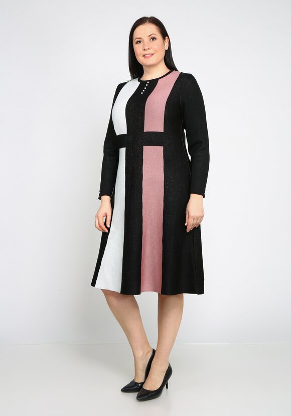 Платье с колор-блоками шир.  580, рис. 1