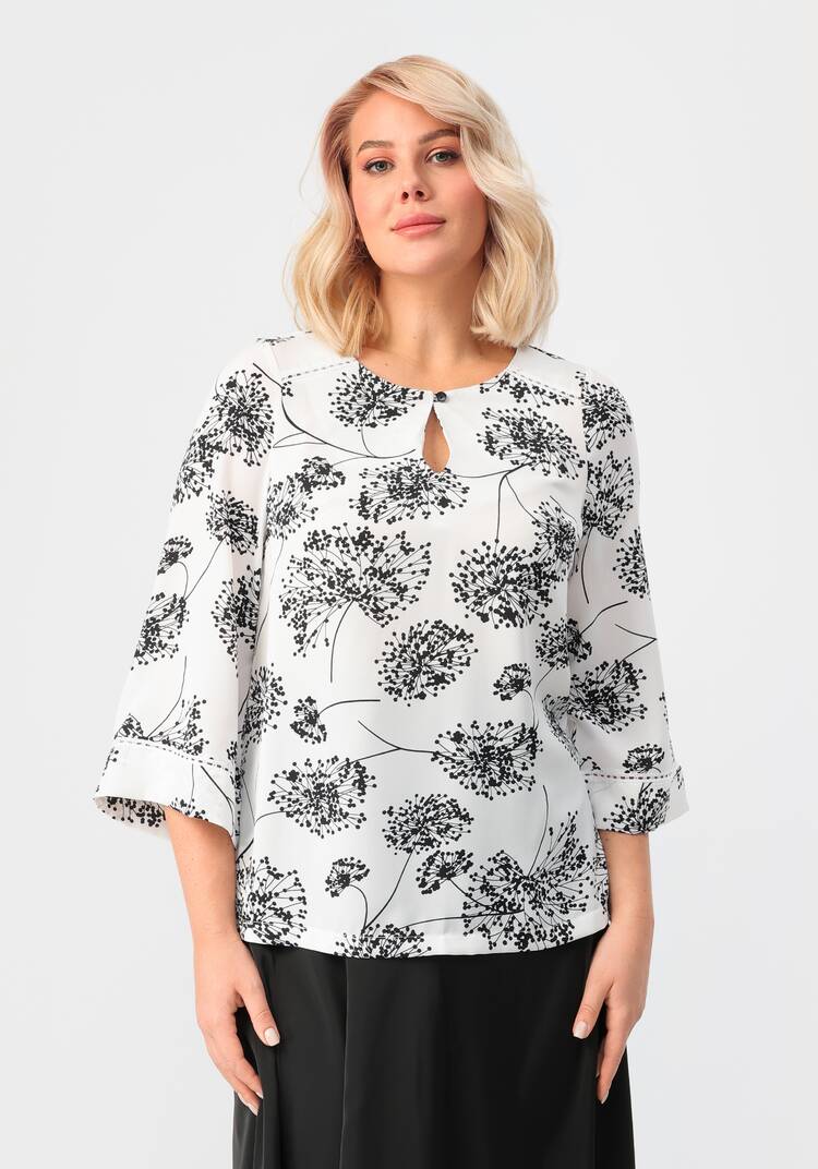 Блуза свободного кроя с рукавами 7/8 шир.  750, рис. 13