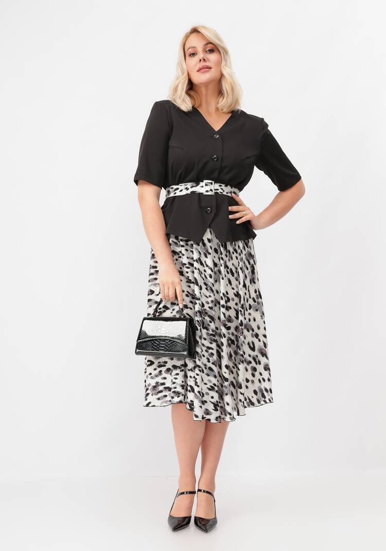 Комплект блуза и юбка с поясом шир.  750, рис. 18