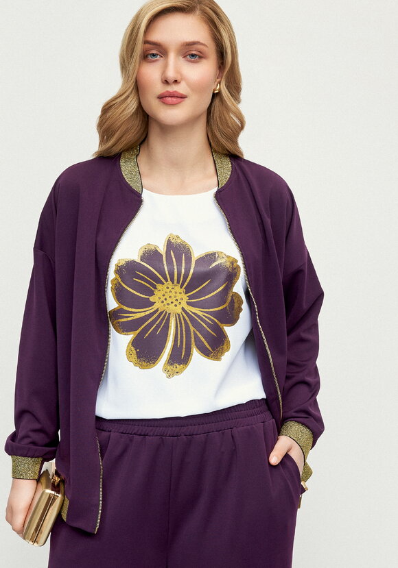 Блуза с принтом с напылением шир.  580, рис. 31