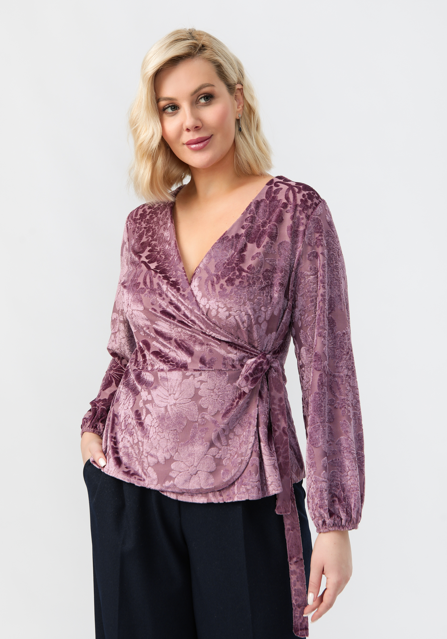 Блуза с цветочным принтом из бархата блузка из шитья с цветочным принтом