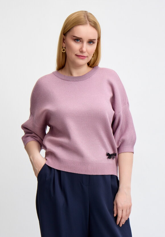 Джемпер с декором и рукавом 3/4 шир.  580, рис. 19