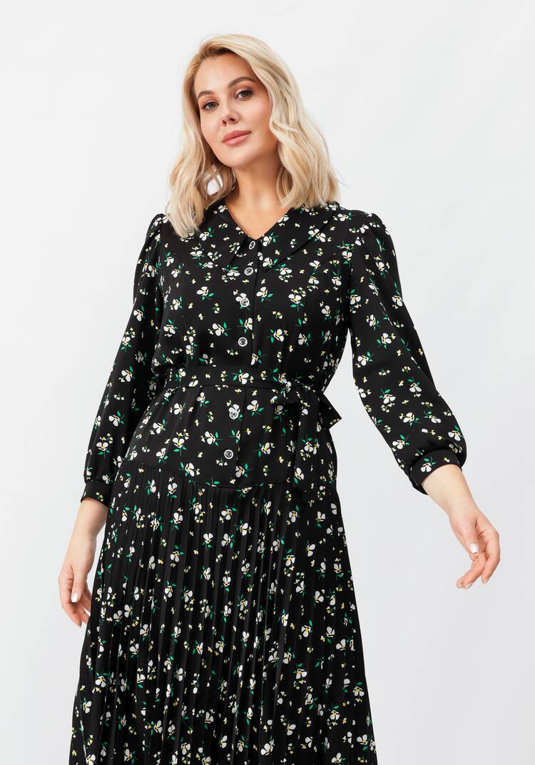 Платье прямого силуэта с юбкой-плиссе шир.  750, рис. 9