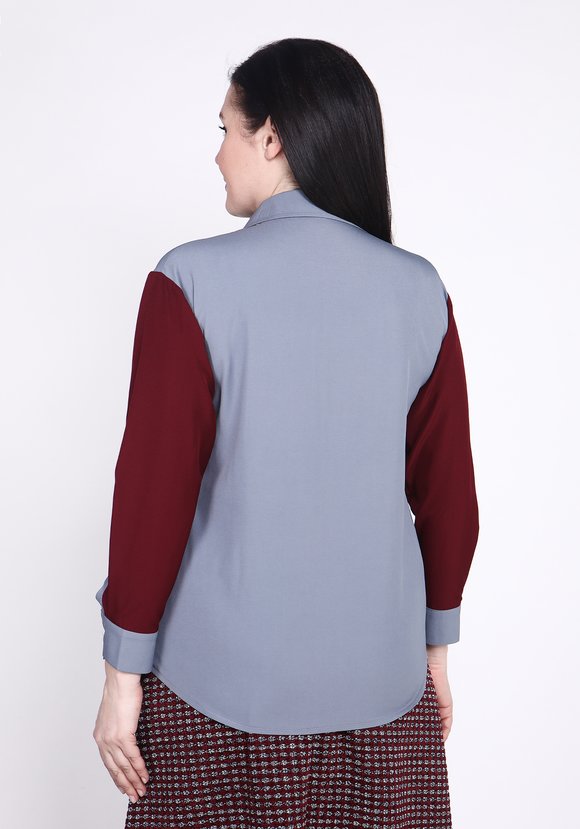 Рубашка из комбинированной ткани шир.  580, рис. 12